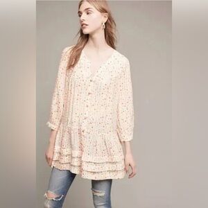 Anthropologie Maeve Paccia Buttondown Tunic Small
